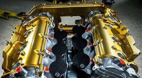 GTR35 Nissan Engine Valve Cover 2 Piece Set (Prismatic Powder Coated)